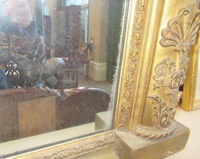 Lot 698 - A Regency Gilt and Gesso Overmantel Mirror,...