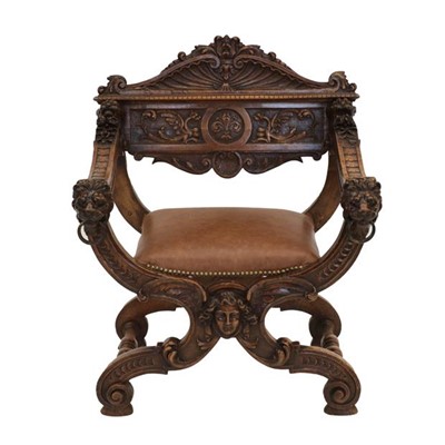 Lot 706 - A Late 19th Century Italian Carved Walnut Open...
