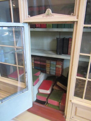 Lot 723 - A Miniature Mahogany Bookcase, 20th century,...
