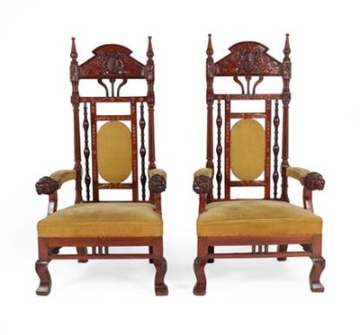 Lot 737 - A Pair of 20th Century British Colonial Carved...