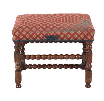 Lot 745 - A Turned and Joined Walnut Footstool, 18th...