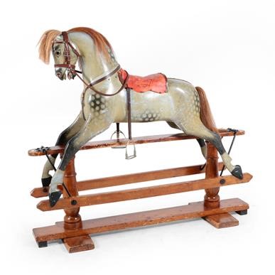 Lot 754 - An F.H Ayres & Co Rocking Horse on Stand,...