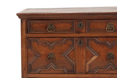 Lot 757 - A Late 17th Century Joined Oak Chest, the...