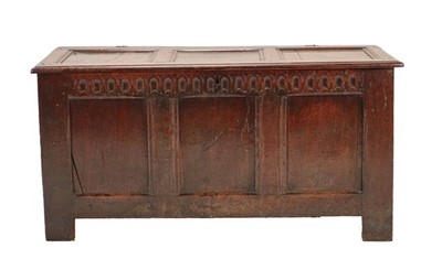Lot 759 - A Late 17th Century Joined Oak Chest, the...