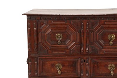 Lot 760 - A Late 17th Century Joined Oak Chest, the...