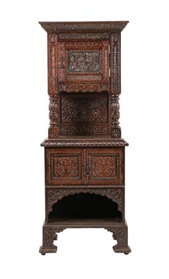 Lot 762 - A Victorian Carved Oak Free-Standing Cupboard,...
