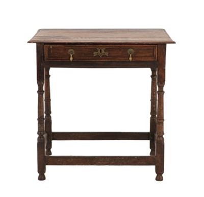 Lot 764 - A Late 17th Century Oak Side Table, the...