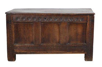 Lot 776 - {} A 17th Century Joined Oak Chest, the...