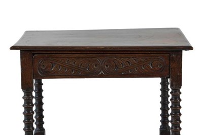 Lot 779 - {} A Late 17th Century Oak Side Table, the...