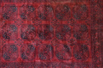 Lot 510 - Afghan Ersari Carpet, circa 1970 The claret...