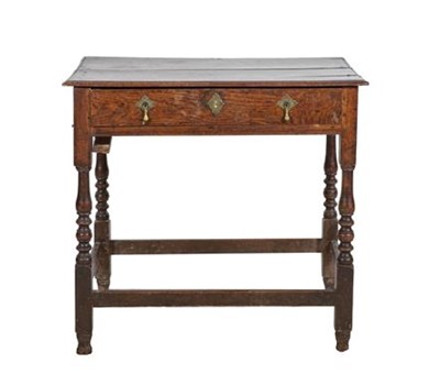 Lot 783 - {} An Early 18th Century Oak Side Table, the...