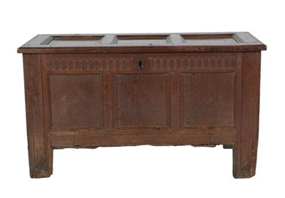 Lot 791 - {} A Late 17th Century Joined Oak Chest, the...