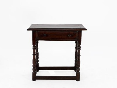 Lot 800 - A 17th Century Oak Side Table, with moulded...
