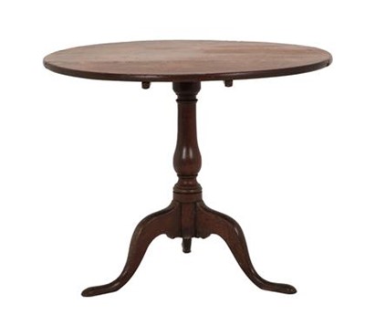 Lot 825 - ^ A George III Oak Tripod Table, 3rd quarter...