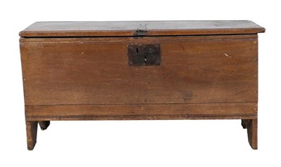 Lot 833 - A 17th Century Oak Chest, of plank...