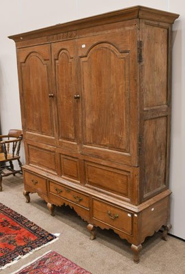 Lot 836 - An 18th Century Joined Oak and Mahogany Banded...