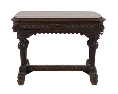 Lot 846 - A Victorian Carved Oak Centre Table, circa...