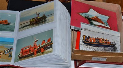 Lot 172 - A collection of approximately five hundred and seventeen lifeboat postcards, in four albums and...