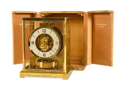 Lot 582 - A Brass Atmos Clock, signed Jaeger LeCoultre,...