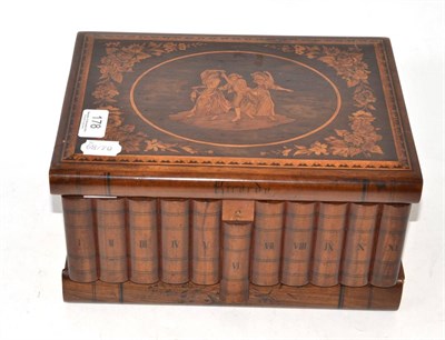 Lot 178 - Inlaid Sorento box modelled as a bookcase