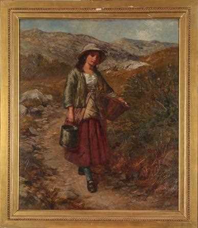 Lot 360 - Edward John Cobbett (1815-1899) Country girl...