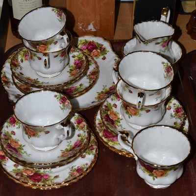 Lot 180 - A Royal Albert 'Old Country Roses' tea set