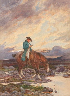 Lot 479 - R Dobson (19th century) Gentleman on horseback...