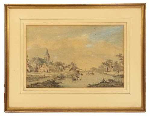 Lot 375 - Theodor (Dirk) Verryck (1734-1786) Dutch River...