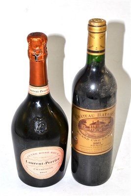 Lot 188 - Chateau Batailley 2001, Pauillac; Laurent Perrier Brut Rose, NV Champagne (two bottles)