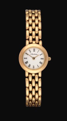 Lot 2118 - A Lady's 18 Carat Gold Wristwatch, retailed by...