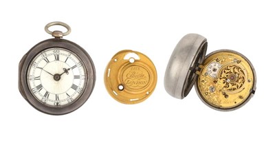 Lot 2145 - A Silver Pair Cased Cylinder Pocket Watch,...