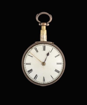 Lot 2148 - A Silver Pair Cased Cylinder Pocket Watch,...