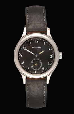 Lot 2151 - A Stainless Steel Wristwatch, signed Longines,...