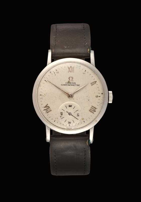 Lot 2160 - A Stainless Steel Wristwatch, signed Omega,...
