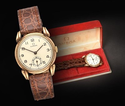 Lot 2177 - A Gold Plated Wristwatch, signed Omega, circa...