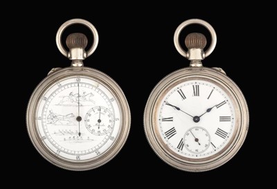 Lot 2184 - A Double Dialled Single Push Chronograph,...