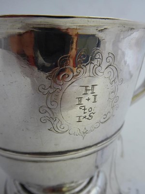 Lot 2020 - A Queen Anne Provincial Silver Two-Handled Cup,...