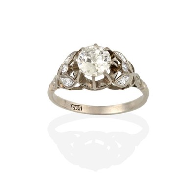 Lot 2200 - A Diamond Solitaire Ring, the round brilliant...