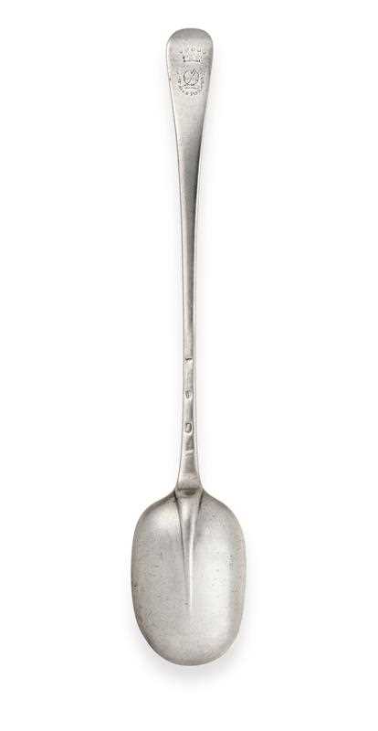 Lot 2022 - A George I Silver Hash-Spoon, Maker's Mark...
