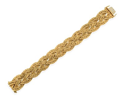 Lot 2222 - An 18 Carat Gold Fancy Link Bracelet, formed...