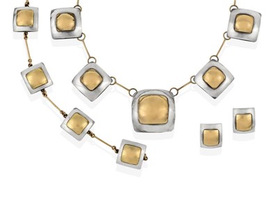 Lot 2230 - A Contemporary Silver Necklace, Bracelet and...