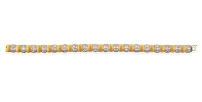 Lot 2246 - An 18 Carat Gold Diamond Bracelet, eighteen...