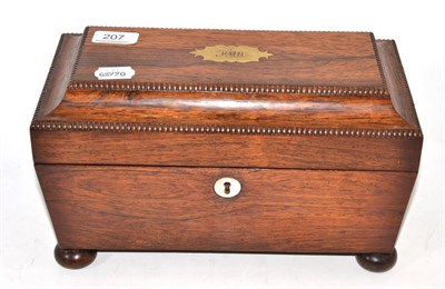 Lot 207 - Rosewood tea caddy