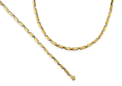Lot 2274 - A Fancy Link Necklace, articulated polished...