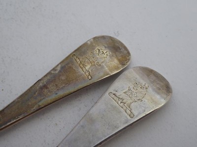 Lot 2030 - Twelve George II Silver Table-Spoons, Ten by...
