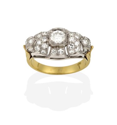Lot 2289 - A Diamond Cluster Ring, a round brilliant cut...