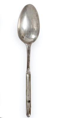 Lot 2033 - A George III Silver Marrow-Spoon, Maker's Mark...