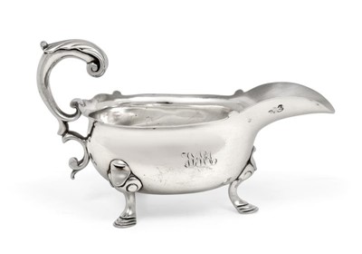 Lot 2003 - A George II Silver Sauceboat, by John Barbe,...