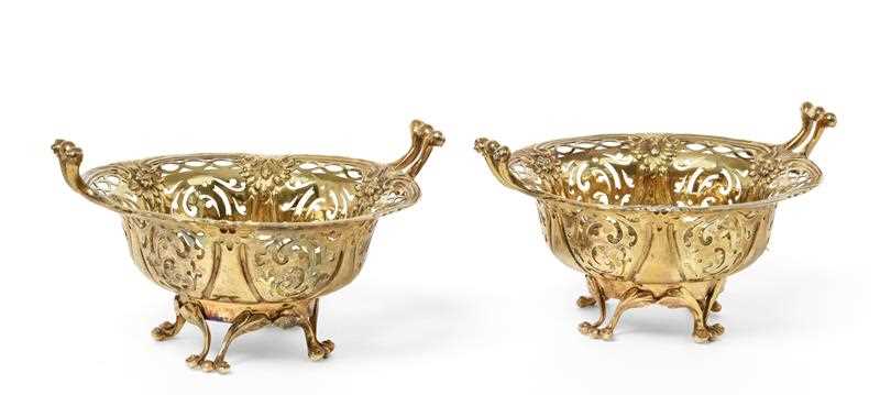 Lot 2048 - A Pair of Victorian Silver-Gilt...
