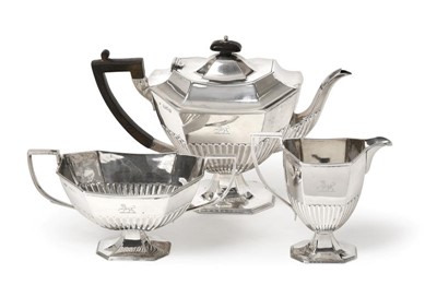 Lot 2049 - A Three-Piece Victorian Silver Tea-Service, by...